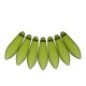 Czech Glass Daggers beads 5x16mm Olivine matted 